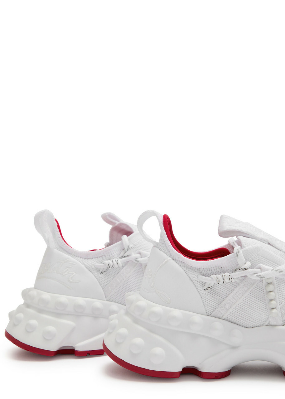 Christian Louboutin Trailnrun Panelled Mesh-knit Sneakers White