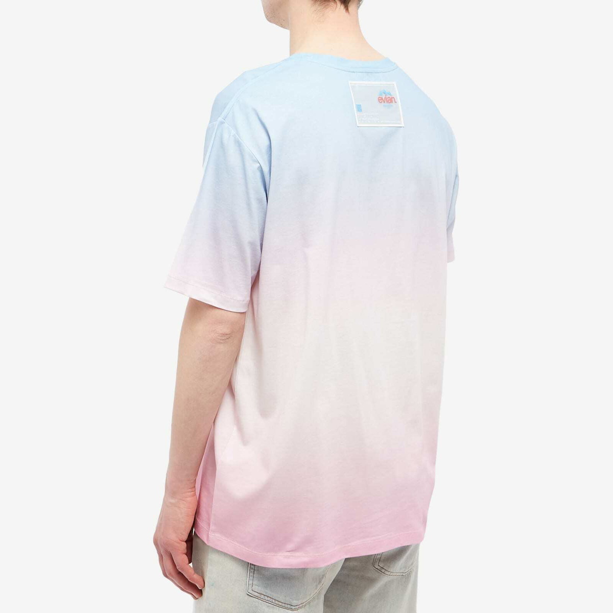Balmain x Evian Tie Dye T-Shirt in Blue/Rose Balmain