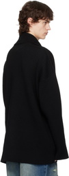 VETEMENTS Black Zip-Up Sweater