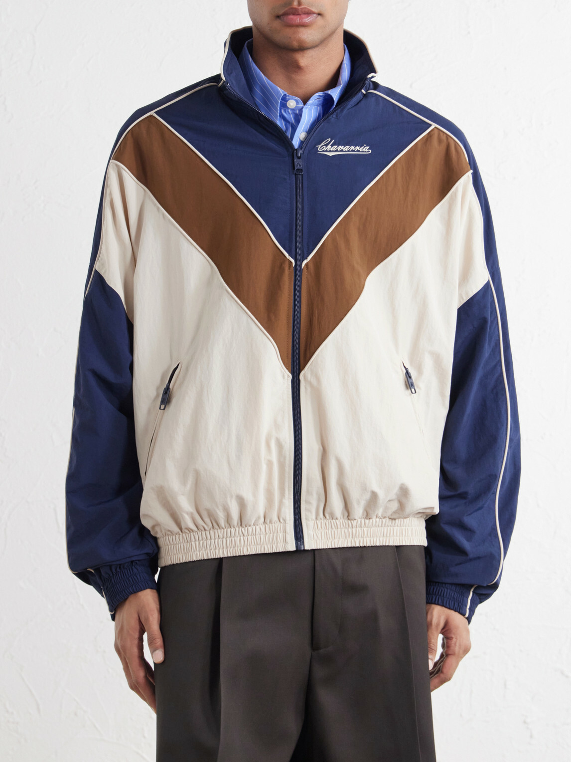 Willy Chavarria - Bad Body Cotton-Jersey Track Jacket - Blue