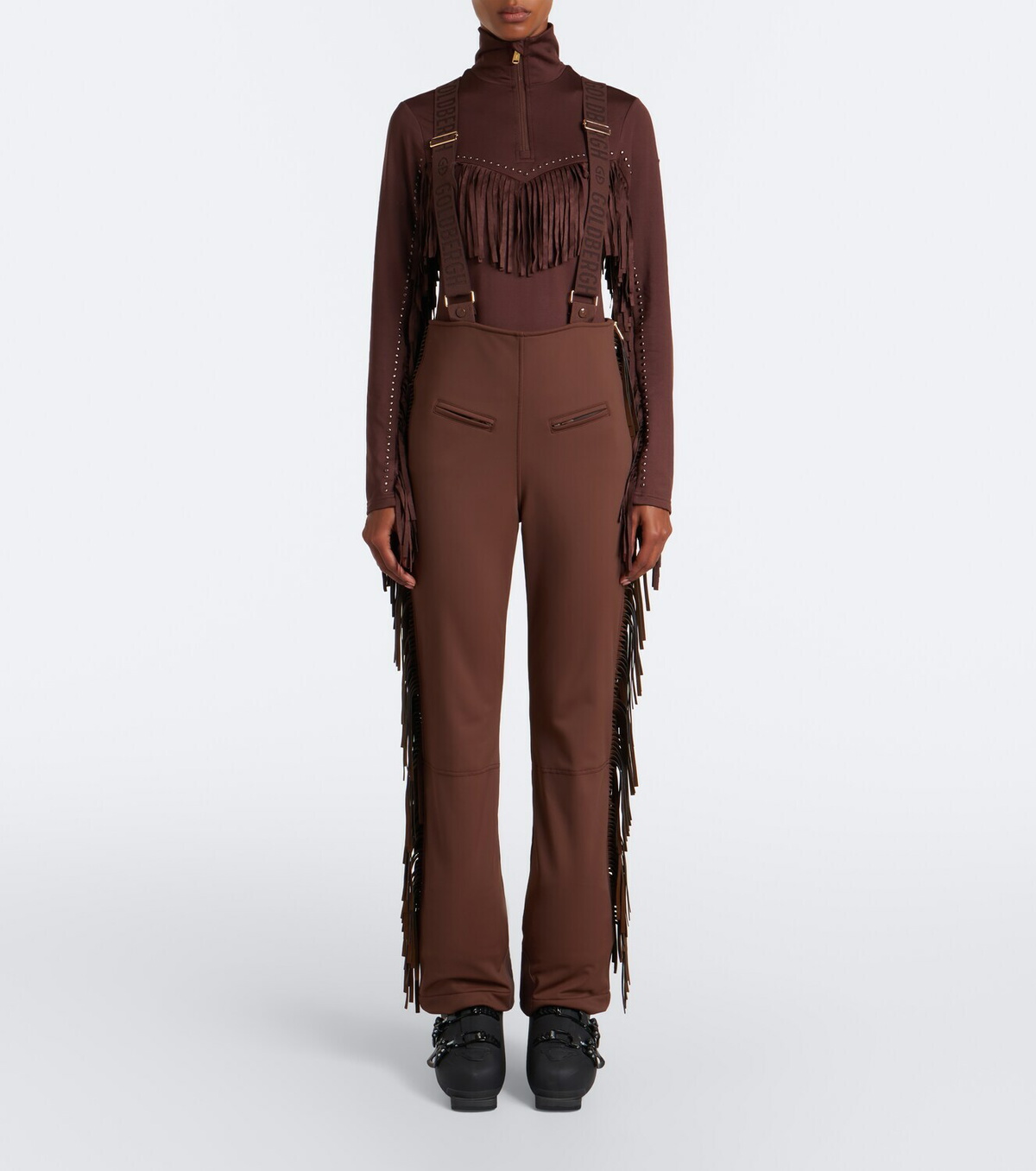 Goldbergh Whisper fringed studded ski top