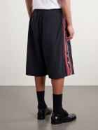 Willy Chavarria - Orale Track Wid-Leg Shorts - Black