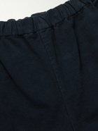 Barena - Tapered Garment-Dyed Cotton-Blend Moleskin Trousers - Black