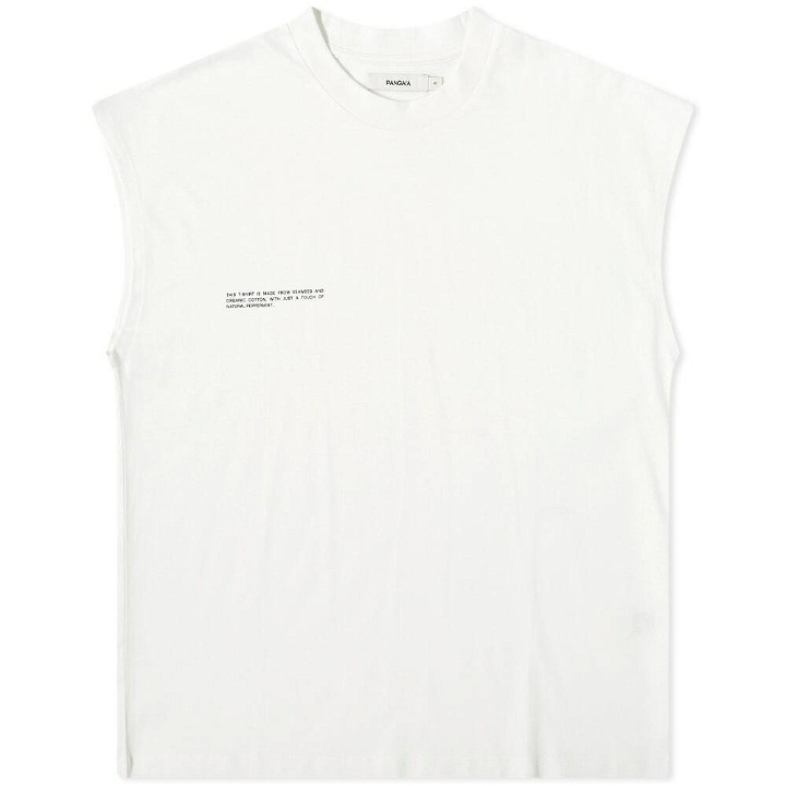 Photo: Pangaia Organic Cotton Cropped Shoulder C-Fiber T-Shirt in Off White