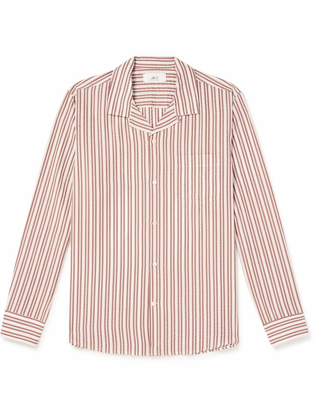 Photo: Mr P. - Convertible-Collar Striped Seersucker Shirt - White