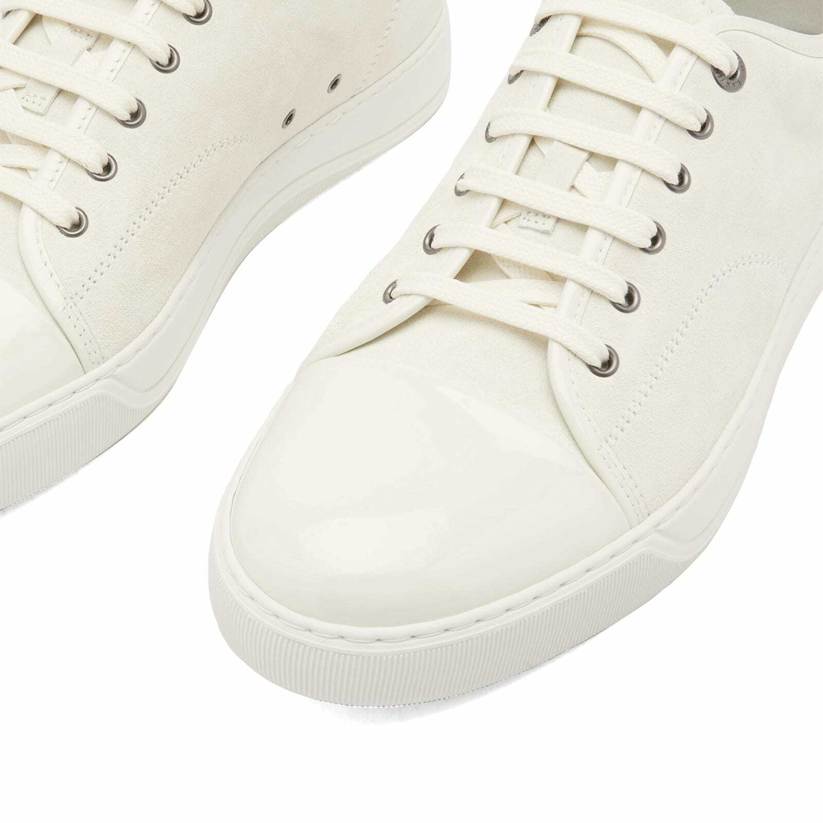 Lanvin Men's Toe Cap Sneaker in Ecru