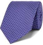 CHARVET - 8.5 Silk and Wool-Blend Jacquard Tie - Purple