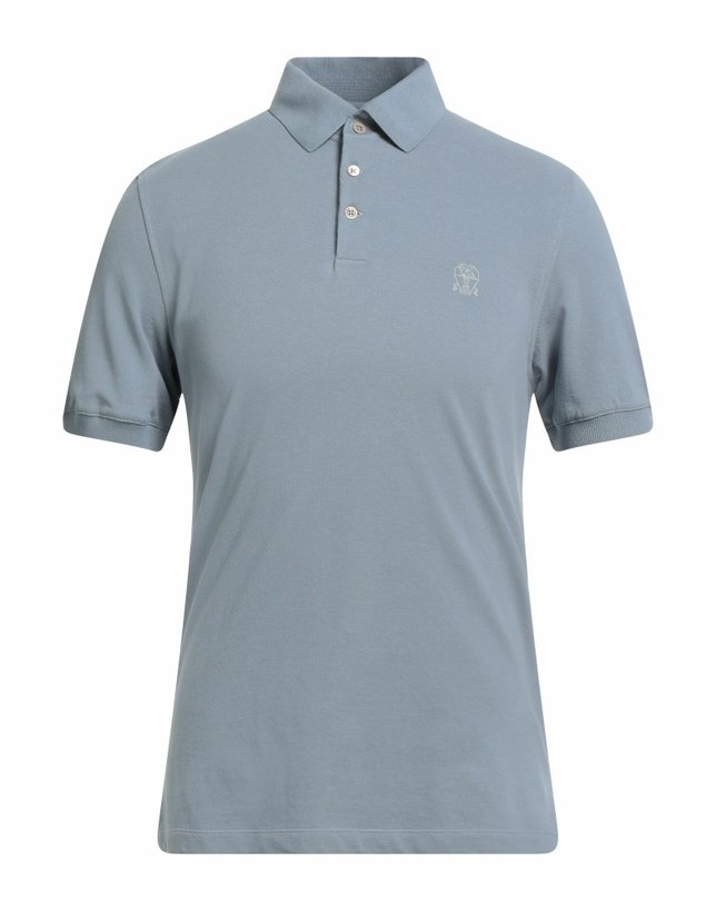 Photo: Brunello Cucinelli Mens Polo shirt Light in Blue