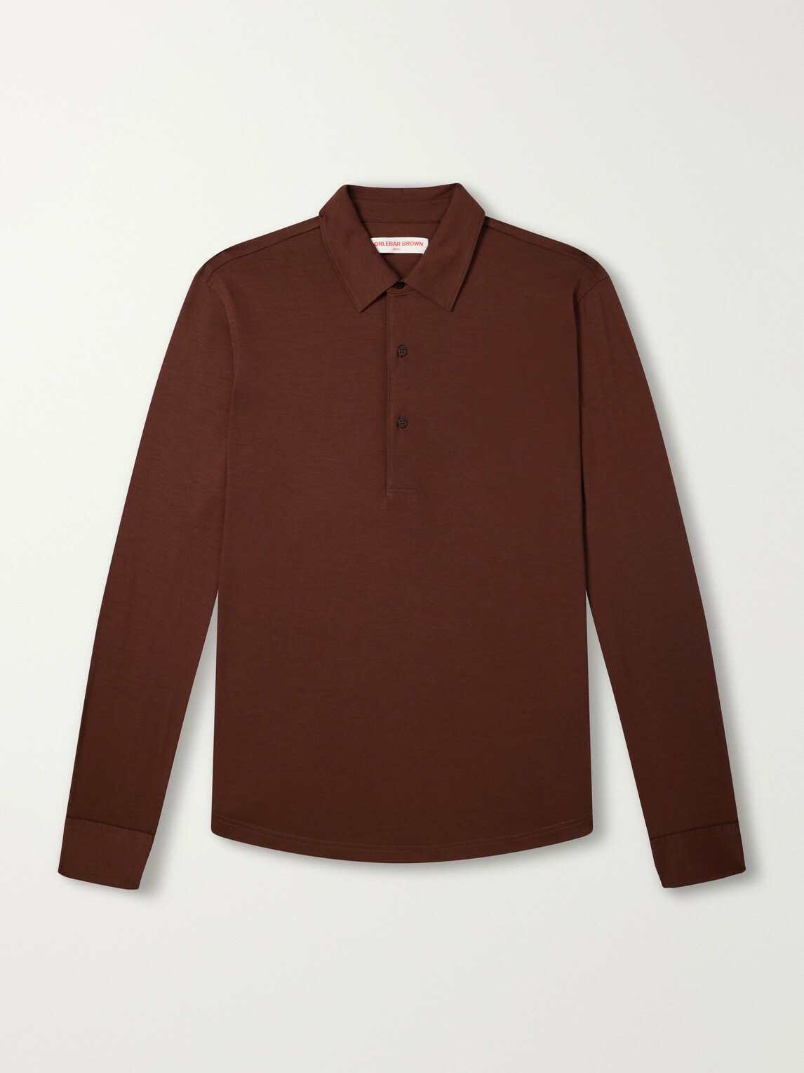 Orlebar Brown - Sebastian Wool-Jersey Polo Shirt - Brown