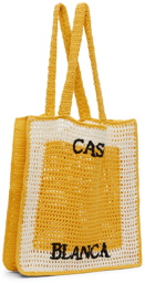 Casablanca Yellow & White Crochet Tote