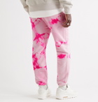 John Elliott - LA Tapered Tie-Dyed Loopback Cotton-Jersey Sweatpants - Pink