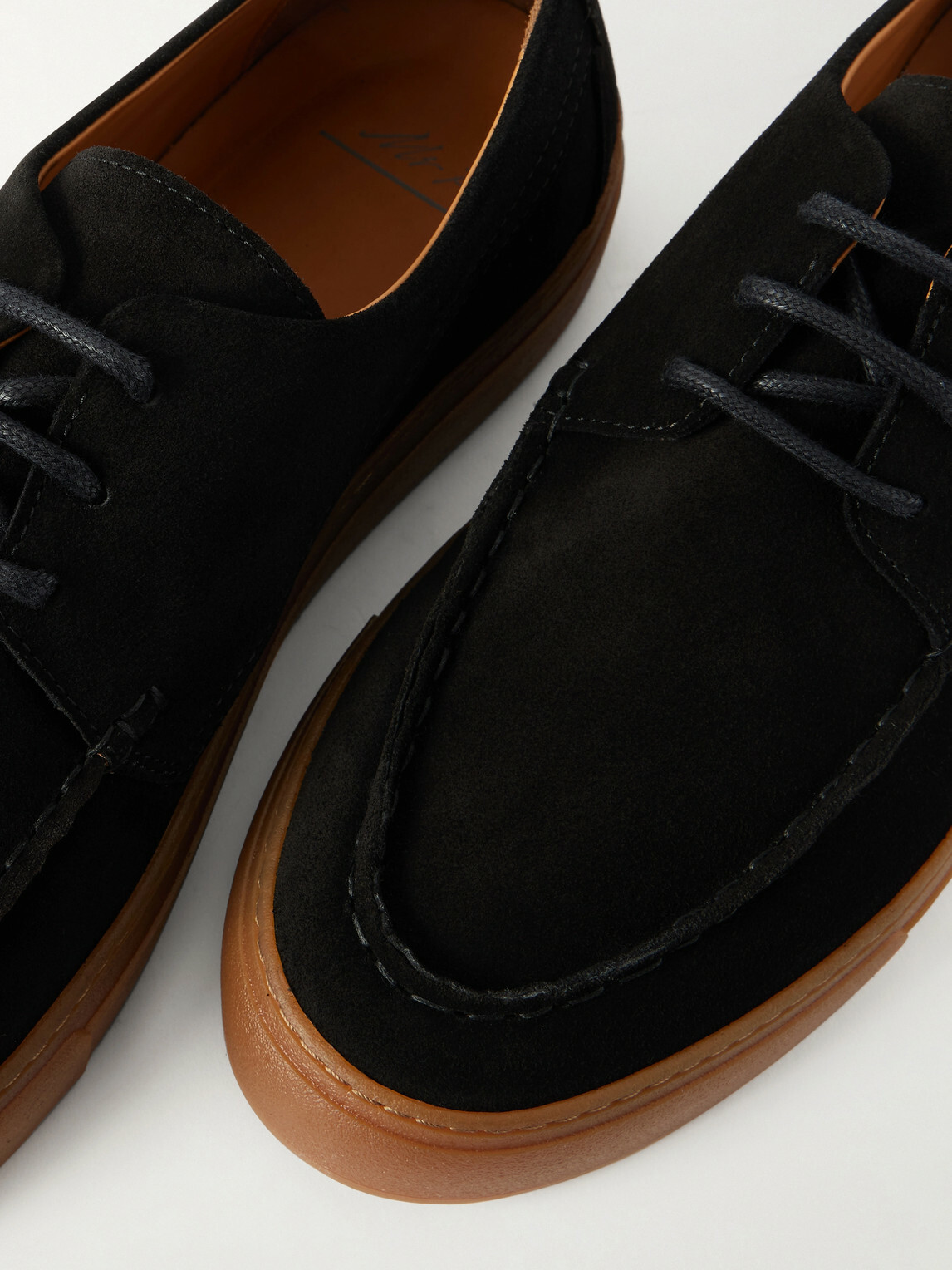 Mr P. - Larry Suede Boat Shoes - Black