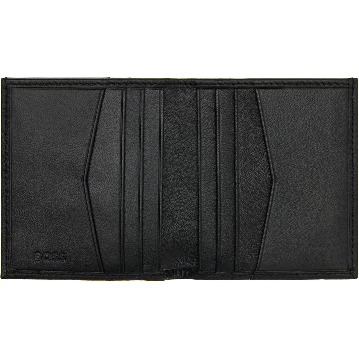 BOSS Black Grained Leather Wallet