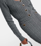 Alessandra Rich Cable-knit wool cardigan