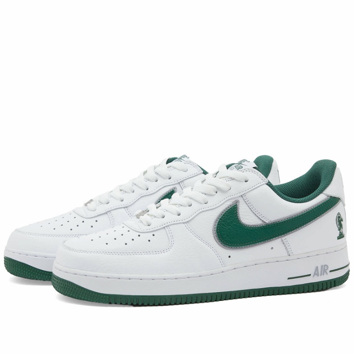 Photo: Nike Men's Air Force 1 Low Qs 'Four Horsemen' Sneakers in White/Deep Forest/Wolf Grey