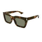 Saint Laurent Eyewear Saint Laurent Sl 810 Linea Corner Angle 003 Havana Green Sunglasses