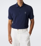 Brunello Cucinelli Logo cotton piqué polo shirt