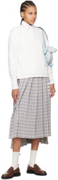 Thom Browne White 4-Bar Sweatshirt
