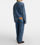 JW Anderson Embroidered high-rise straight jeans