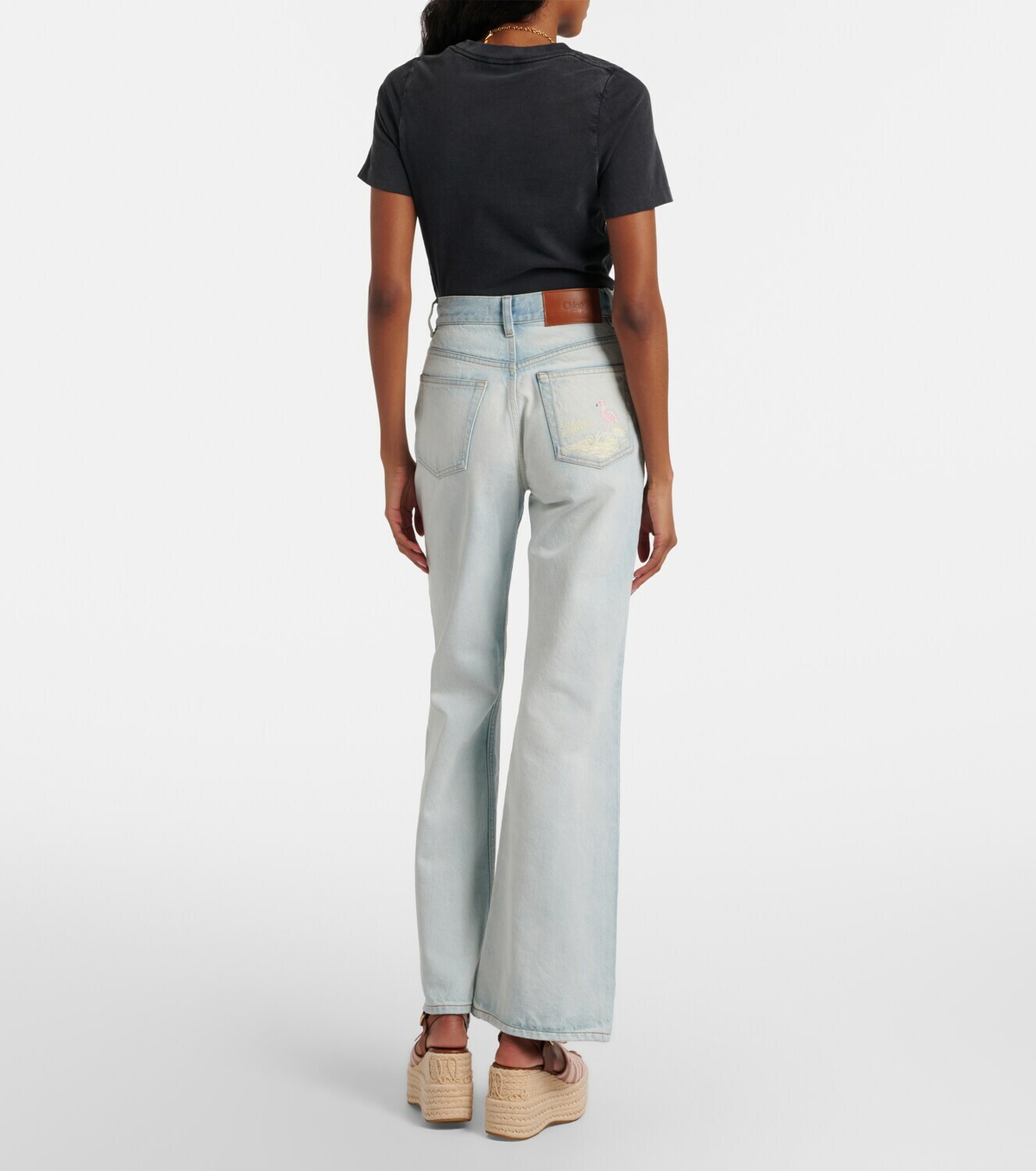 Chloé Faded wide-leg jeans
