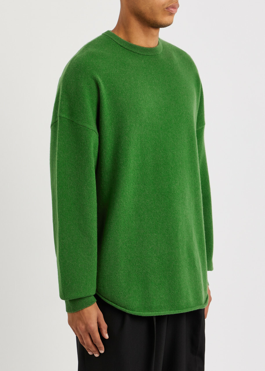 Extreme Cashmere N°53 Crew Hop Cashmere-blend Jumper - Green - One Size