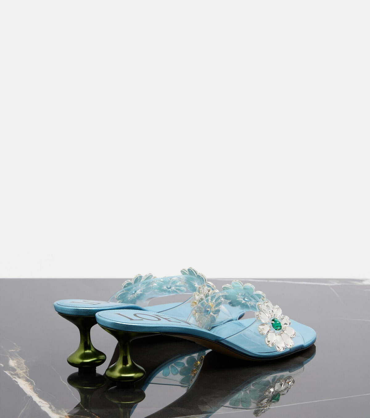Loewe Paula's Ibiza Toy Crystal Flowers mules