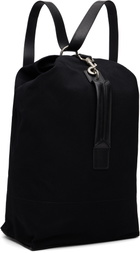 Dries Van Noten Black Adjustable Canvas Backpack