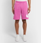 Nike - Sportswear Club Fleece-Back Cotton-Blend Jersey Drawstring Shorts - Pink