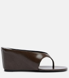 JUDE Yaga leather wedge thong sandals