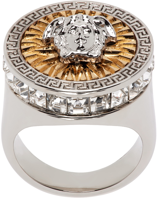 Photo: Versace Silver Crystal Icon Ring