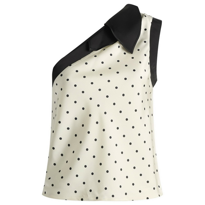 Photo: Kijun Women's Polka Dot Scarf Top in Ivory