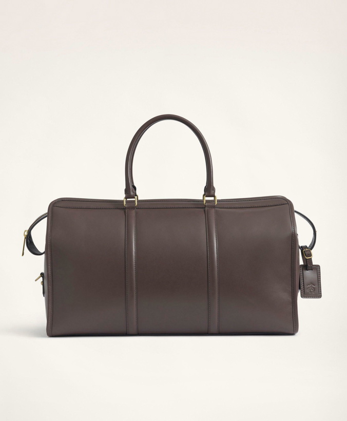 Photo: Brooks Brothers Men's Leather Duffle Bag | Brown