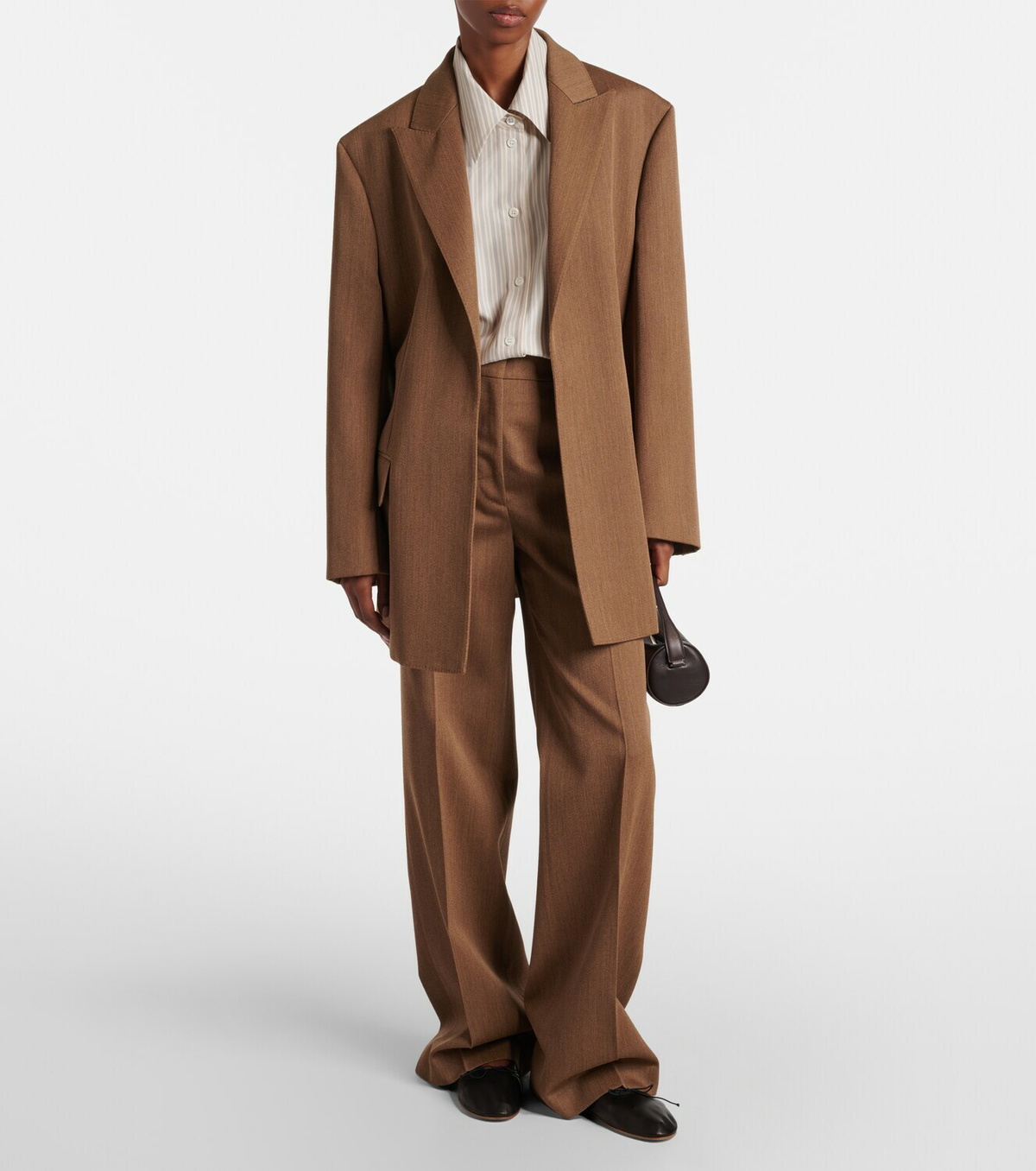 Fforme Agel high-rise virgin wool wide-leg pants
