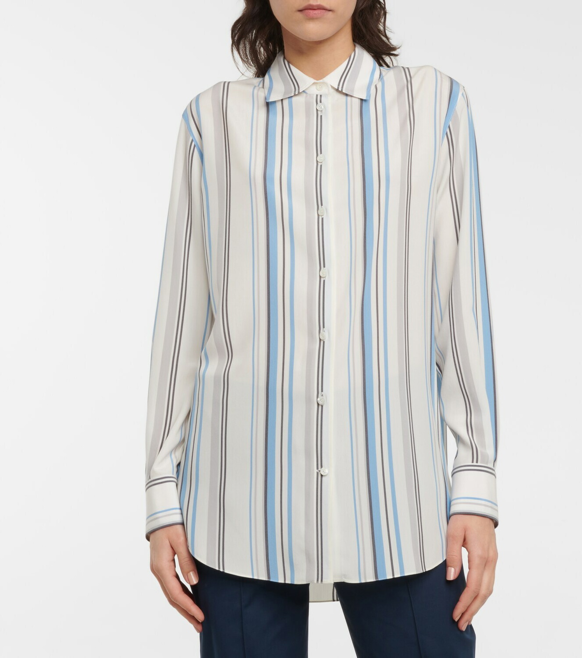 Loro Piana Idelle striped silk shirt Loro Piana