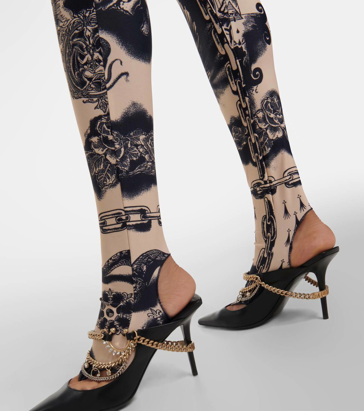 Jean Paul Gaultier Tattoo Collection printed jersey catsuit Jean