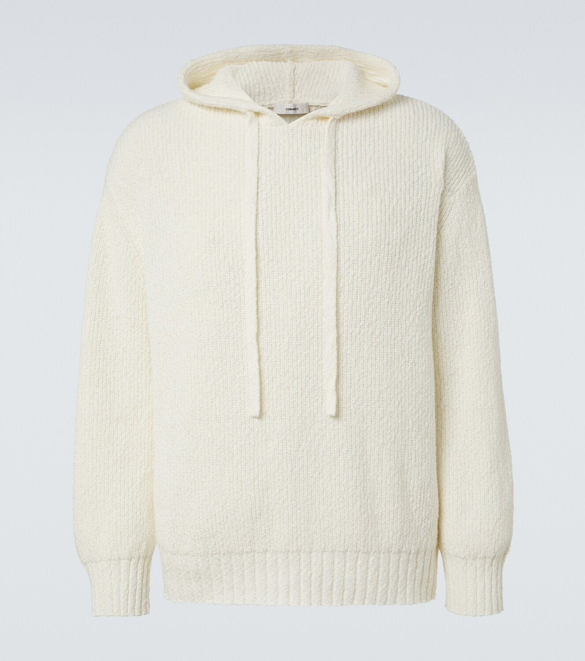 Commas Knitted cotton hoodie