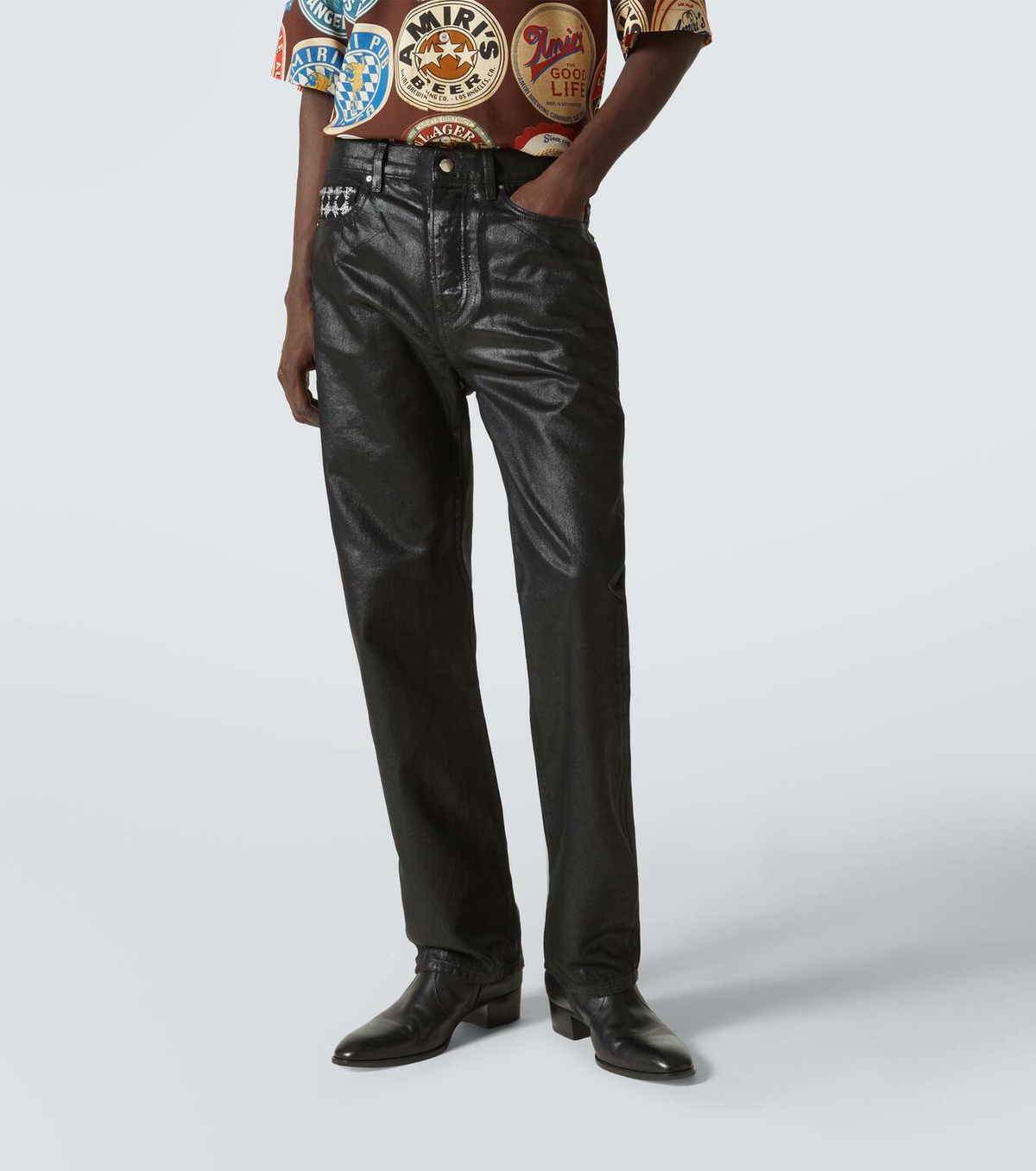 Amiri Ma Quad coated straight jeans Amiri display picture 1