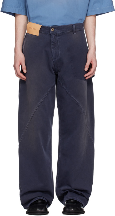 Photo: JW Anderson Navy Twisted Workwear Jeans