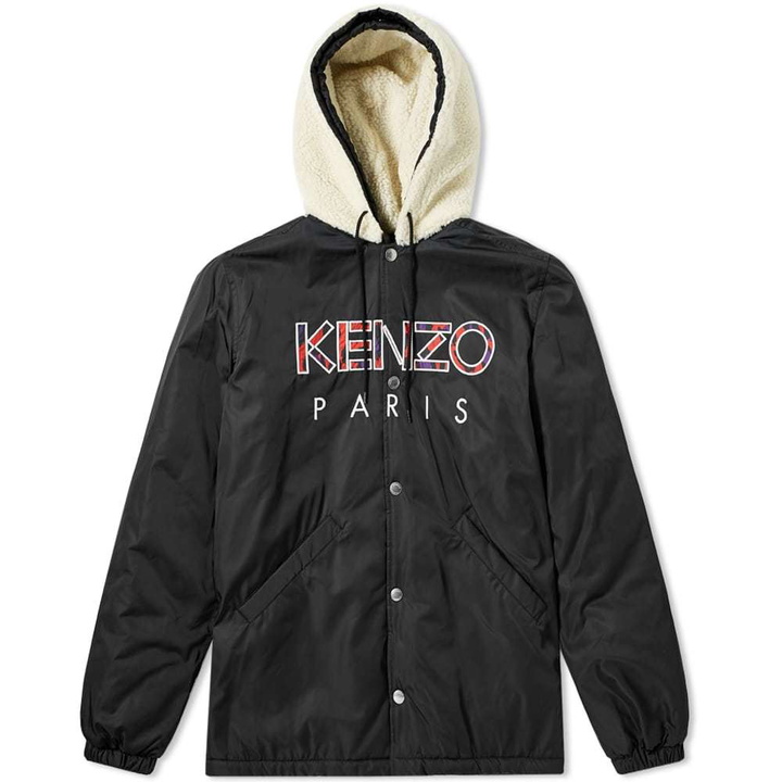 Photo: Kenzo Paris Sherpa Hooded Jacket Black