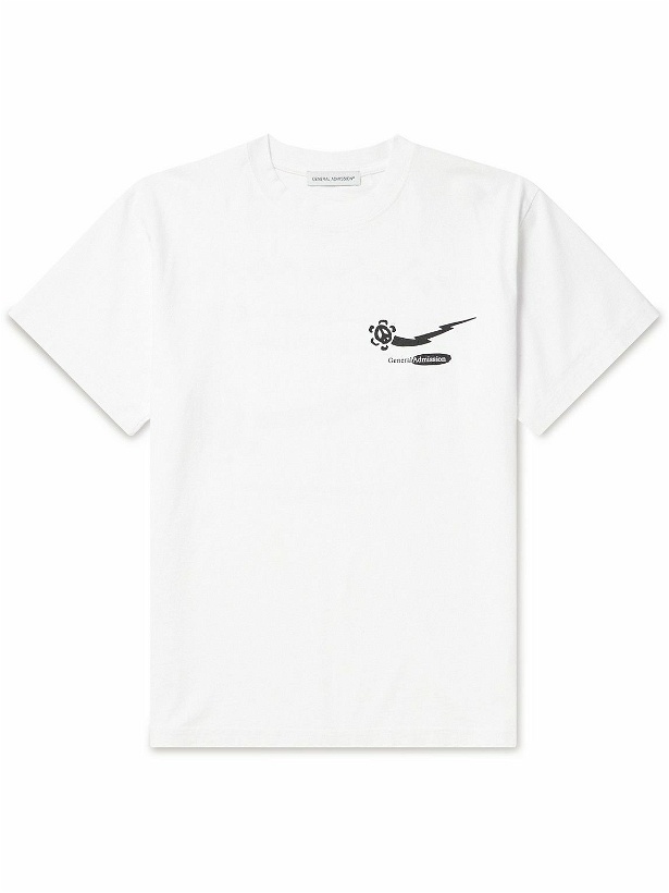 Photo: GENERAL ADMISSION - Logo-Print Cotton-Jersey T-Shirt - White