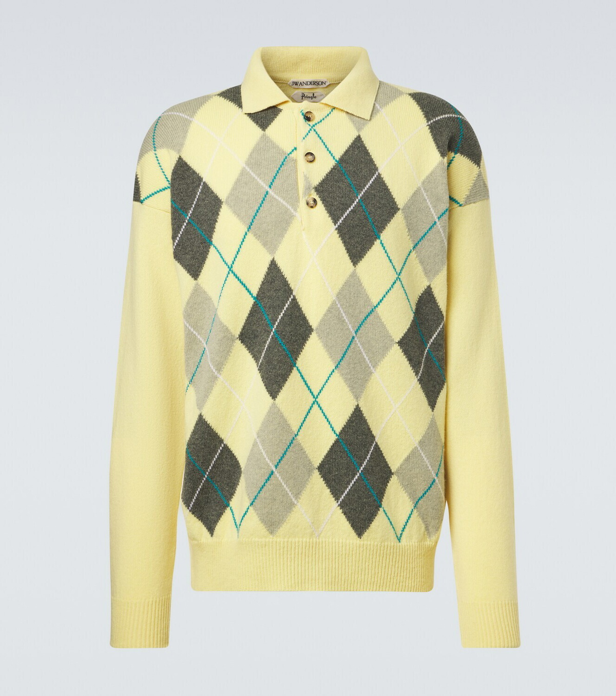 JW Anderson Argyle wool polo sweater