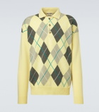 JW Anderson Argyle wool polo sweater