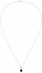 J.Hannah Silver Inlay Signet Pendant Necklace