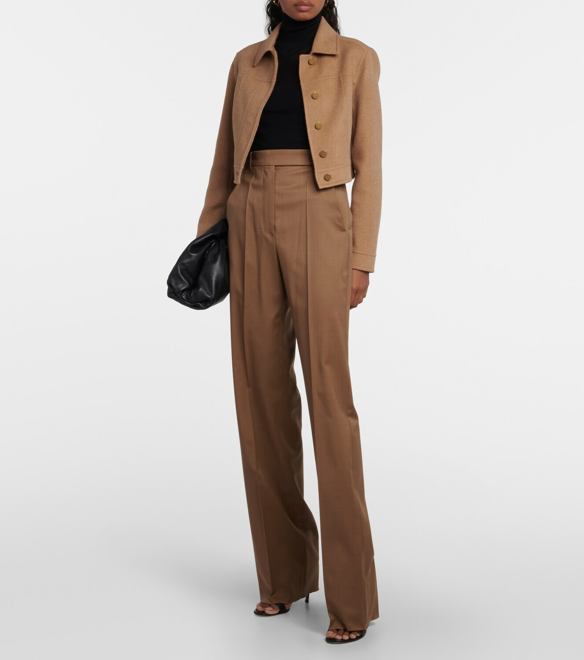 Max Mara Foglia camel hair biker jacket Max Mara