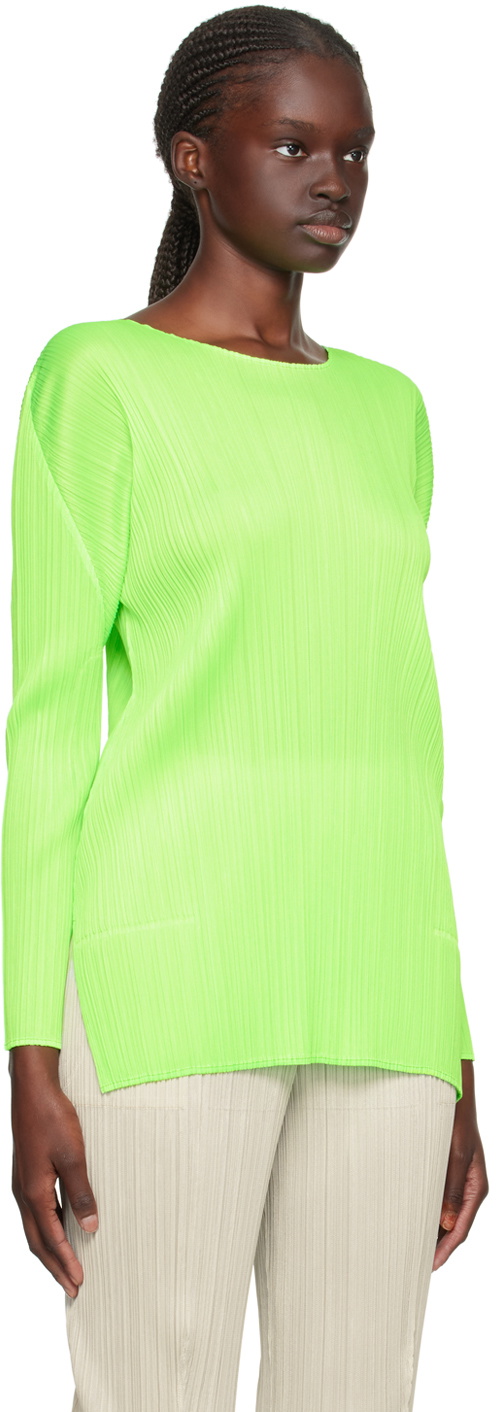 Pleats Please Issey Miyake Green Monthly Colors September Long
