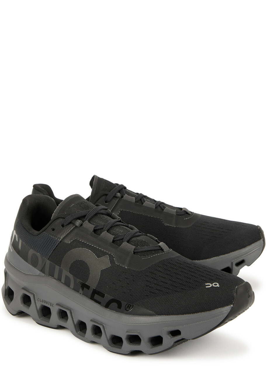 ON Cloudmonster Knitted Sneakers Black