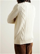 Ghiaia Cashmere - Pescatore Cable-Knit Wool Sweater - Neutrals