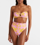 Cala de la Cruz Lulu printed high-rise bikini bottoms