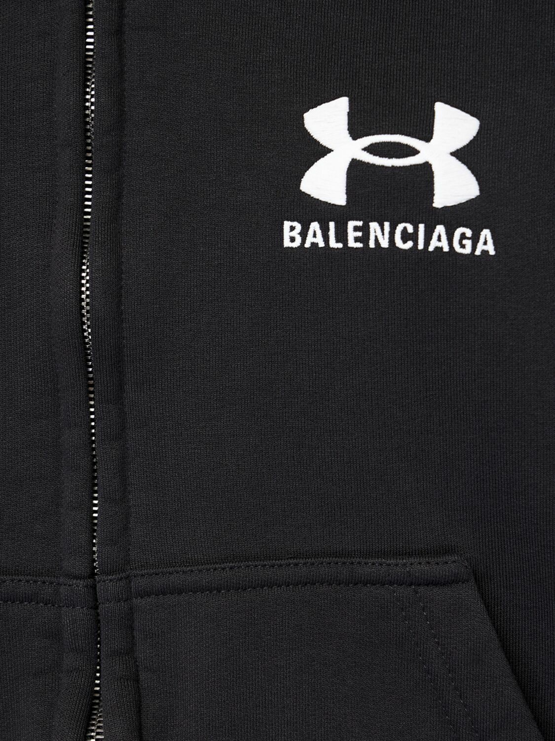 BALENCIAGA コットン ジップアップ フーディー カジュアル ロゴ BALENCIAGA Cotton Zip-up Hoodie Balenciaga