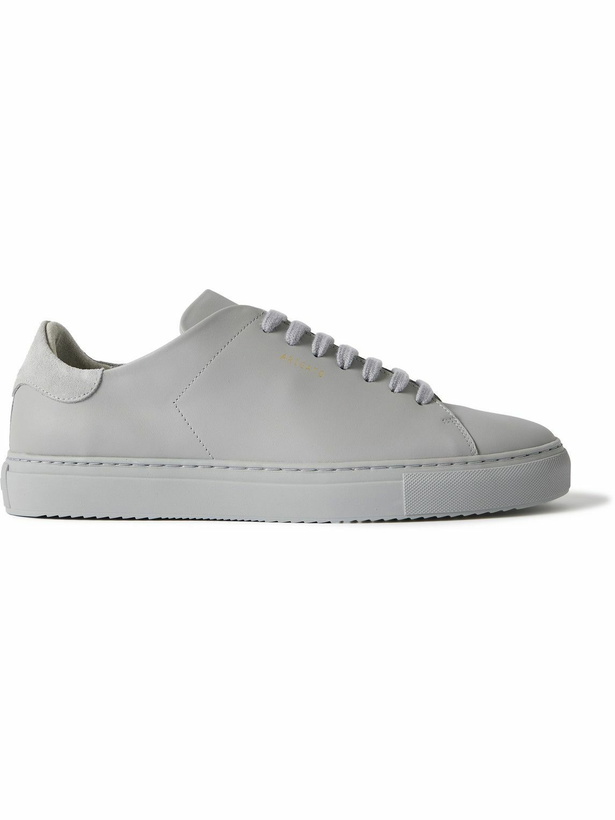 Photo: Axel Arigato - Clean 90 Suede-Trimmed Leather Sneakers - Gray